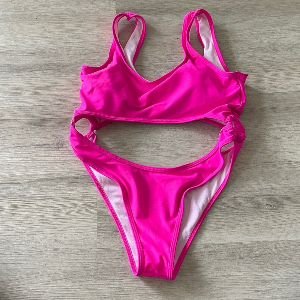 Vibrant Pink One Piece Swimsuit Size Small